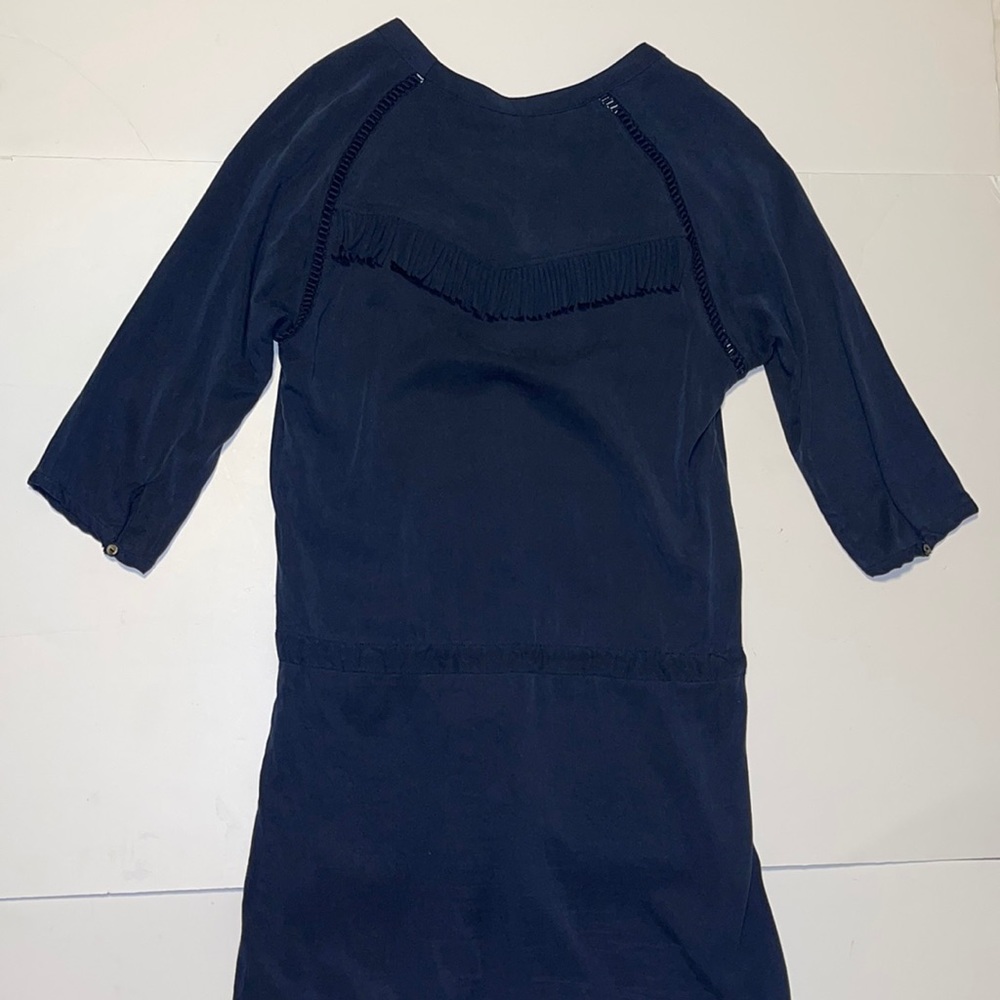 Maison Scotch Blue Fringed Western Dress - Women’s Size 1 - Picture 4 of 9